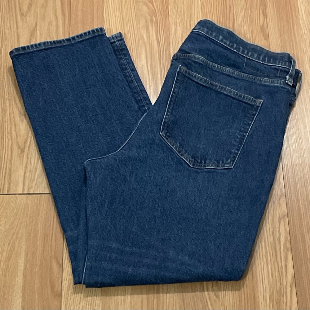 J.Crew Women’s 32 (36x28) Straight Fit Jeans Dark Blue Denim Mid Rise Classic